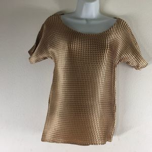 Marisol Gold Stretch Short Sleeve Woman's